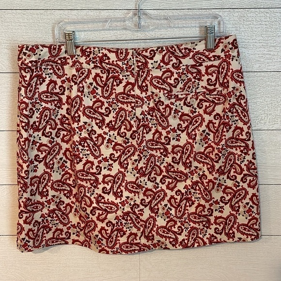 Lady Hagen Women's Cotton Red Paisley Golf Skort with Inner Shorts Size 12 - Picture 10 of 12